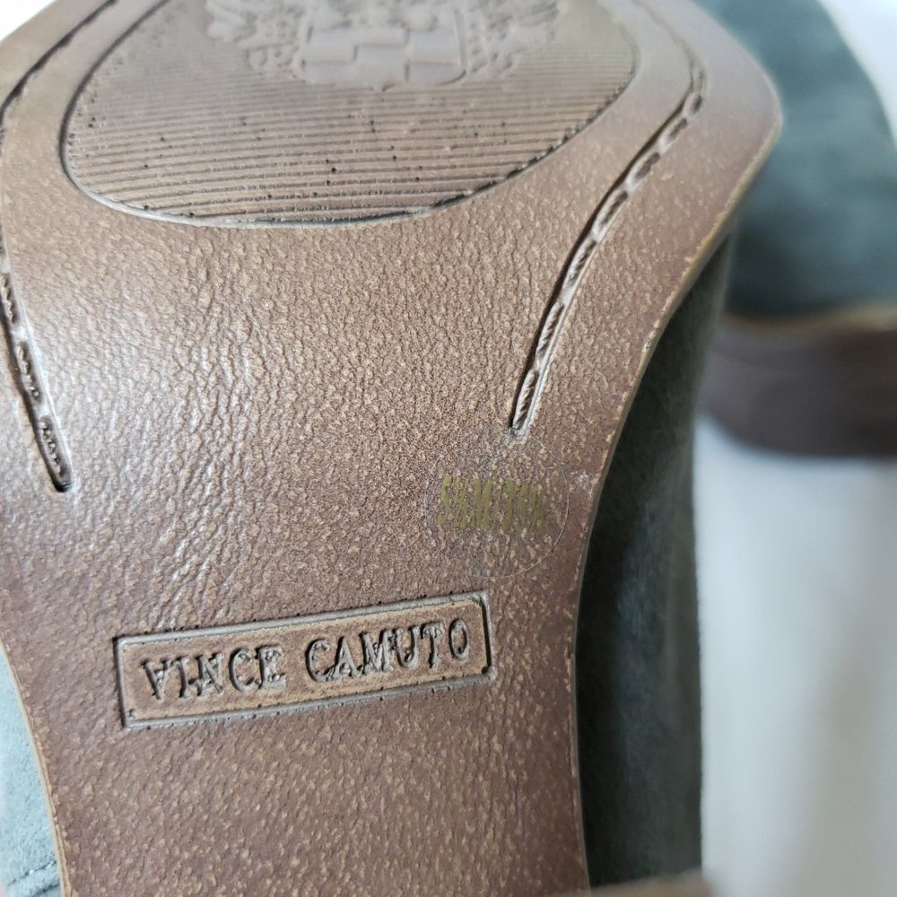 Vince Camuto Fileana Gray Suede Shaft Ankle Booties Size 5.5 - Picture 5 of 10